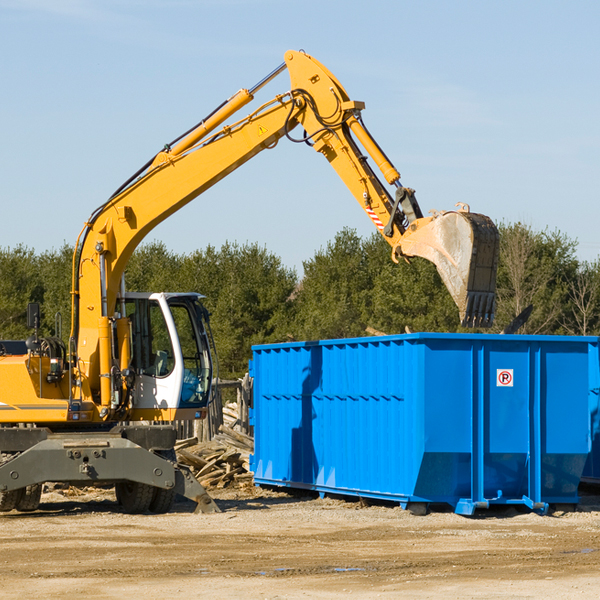 are there any restrictions on where a residential dumpster can be placed in Sangerville